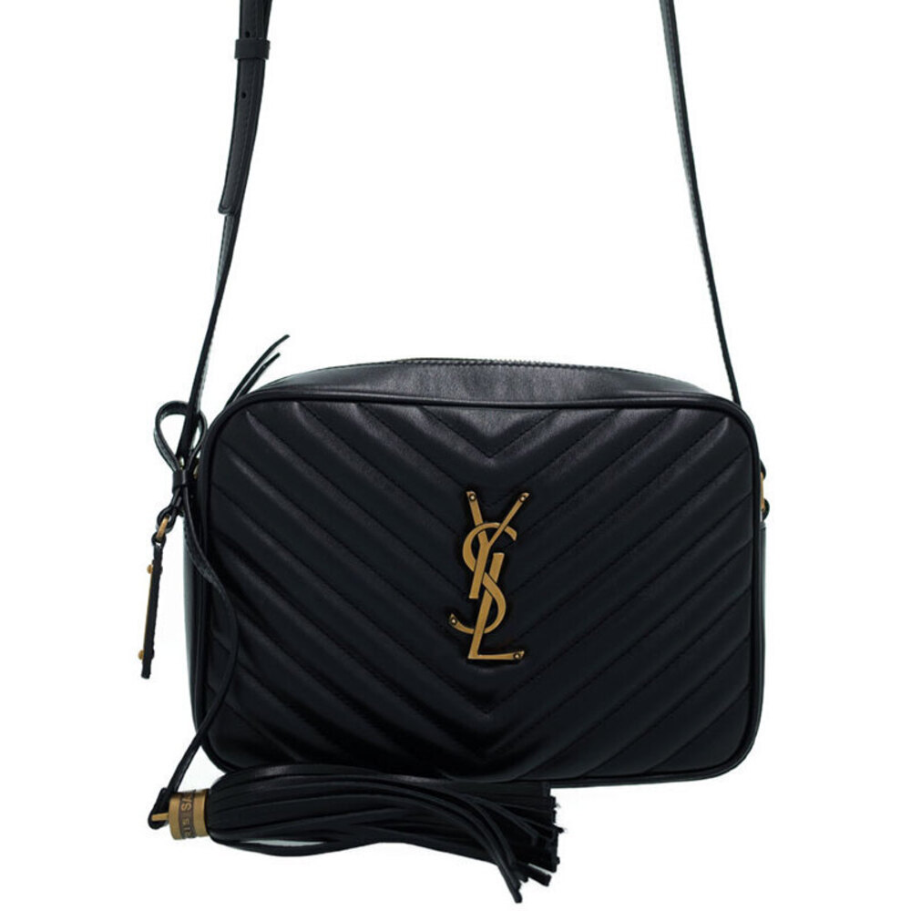 SAINT LAURENT Paris Fringe Saint Paris Lou Camera Bag Quilted Shoulder
